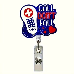 Glitter Retractable Nurse Badge Reel